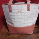 Starling & Ivy Sienna Plaid Vegan Organic Waxed Canvas Top Zip Tote XL Starling & Ivy Sienna Plaid Vegan Organic Waxed Canvas Top Zip Tote XL