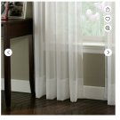 Curtainworks Soho Voile Curtain, Polyester Sheer Poletop 1 Panel, Winter White