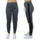 Galaxy Harvic Women's Loose-Fit Fleece Joggers Side Trim Charcoal/Black