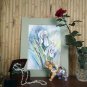 Original watercolor painting, flowers - Iris, floral wall art, decor, blooms, botanical art,