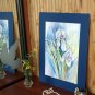 Original watercolor painting, flowers - Iris, floral wall art, decor, blooms, botanical art,