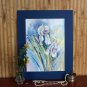 Original watercolor painting, flowers - Iris, floral wall art, decor, blooms, botanical art,