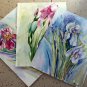 Original watercolor painting, flowers - Iris, floral wall art, decor, blooms, botanical art,