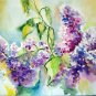 Original watercolor painting, Lilac flowers, botanical art, artwork, floral wall art, wall decor