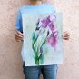 Original watercolor painting, abstract flowers, floral wall art Iris, blooms, wall decor