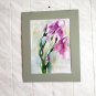 Original watercolor painting, abstract flowers, floral wall art Iris, blooms, wall decor