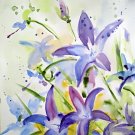 Original watercolor painting, flowers, floral wall art , botanical art, nature art, wild flowers