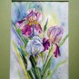 Original watercolor painting, Iris flowers, floral wall art, wall decor, botanical, nature artwork
