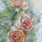 Original watercolour painting, rose gold flowers, original artwork, floral wall art, wall decor