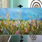Landscape original oil painting Field, impressionist artwork, large wall art