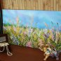 Landscape original oil painting Field, impressionist artwork, large wall art