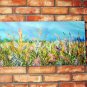 Landscape original oil painting Field, impressionist artwork, large wall art