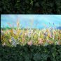 Landscape original oil painting Field, impressionist artwork, large wall art
