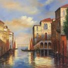European style Hand painted oil painting on canvas"Venice"80x80CM(31.5x31.5inch)Unframed-06
