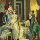 palace Hand painted oil painting on canvas"Royal member"60x90CM(23.6"x35.4")Unframed-04