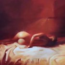 Simple modern Hand painted oil painting on canvas"nude woman"75x100CM(29.5"x39.4")Unframed-05