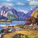 American style Hand painted oil painting on canvas"Snow Mountain"90x220CM(35.4"x86.6")Unframed-22 American style Hand painted oil painting on canvas"Snow Mountain"90x220CM(35.4"x86.6")Unframed-22