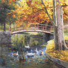 American style Hand painted oil painting on canvas"Private garden"80x80CM(31.5"x31.5")Unframed-09 American style Hand painted oil painting on canvas"Private garden"80x80CM(31.5"x31.5")Unframed-09