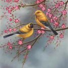 Simple modern Hand painted oil painting on canvas"Cute bird"50x60CM(19.7"x23.6")Unframed-06