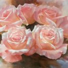 American style Hand painted oil painting on canvas"Lover roses"60x90CM(23.6"x35.4")Unframed-02
