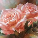 American style Hand painted oil painting on canvas"Lover roses"60x90CM(23.6"x35.4")Unframed-07