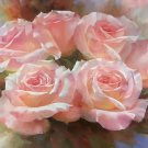 American style Hand painted oil painting on canvas"Lover roses"60x90CM(23.6"x35.4")Unframed-08