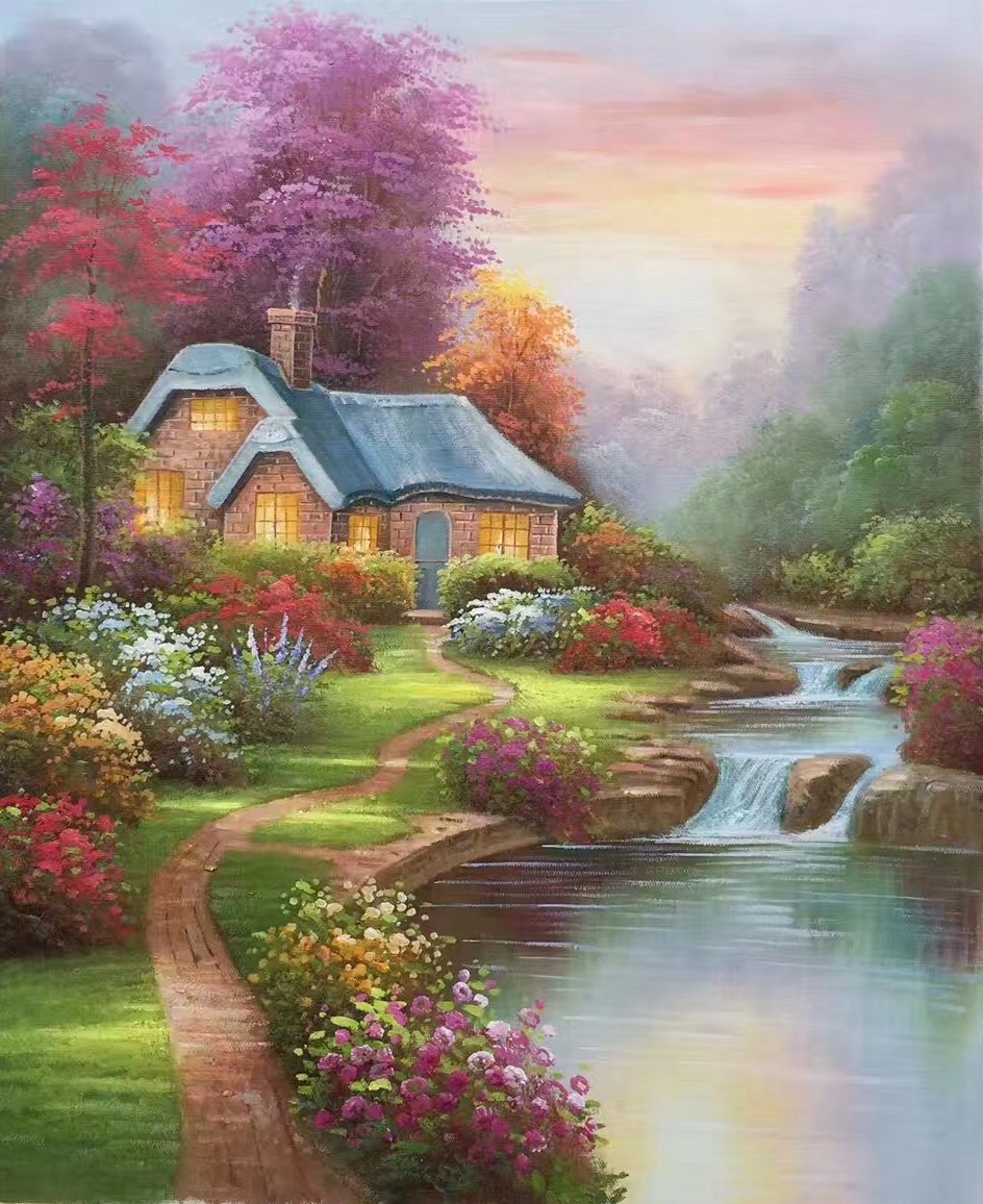 European Style Hand-painted Oil Painting On Canvas"mind Home"50x60CM(19 ...