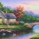 European style Hand-painted oil painting on canvas"mind home"70x180CM(27.6"x70.9")Unframed-02