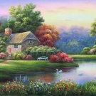 European style Hand-painted oil painting on canvas"mind home"70x180CM(27.6"x70.9")Unframed-07