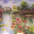 American style Hand painted oil painting on canvas"Private garden"70x180CM(27.6"x70.9")Unframed-12