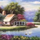 European style Hand-painted oil painting on canvas"mind home"70x180CM(27.6"x70.9")Unframed-15