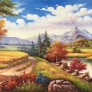 American style Hand painted oil painting on canvas"Creek"70x180CM(27.6"x70.9")Unframed-25