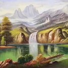 American style Hand painted oil painting on canvas"Creek"70x180CM(27.6"x70.9")Unframed-29