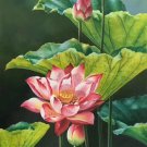 hinese style Hand painted oil painting on canvas"lotus"60x120CM(23.6"x47.2")Unframed-04