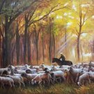 Simple modern Hand painted oil painting on canvas"Shepherd"75x100CM(29.5"x39.4")Unframed-01 Simple modern Hand painted oil painting on canvas"Shepherd"75x100CM(29.5"x39.4")Unframed-01