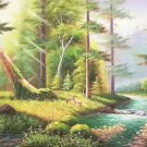 American style Hand painted oil painting on canvas"forest"70x180CM(27.6"x70.9")Unframed-17