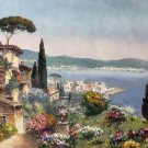 Hand painted oil painting on canvas"Sea view Villa"60x90CM(23.6"x35.4")Unframed-30 Hand painted oil painting on canvas"Sea view Villa"60x90CM(23.6"x35.4")Unframed-30