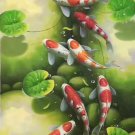 Chinese style Hand painted oil painting on canvas"carp"60x120CM(23.6"x47.2")Unframed-01 Chinese style Hand painted oil painting on canvas"carp"60x120CM(23.6"x47.2")Unframed-01