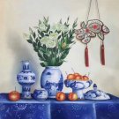 Chinese style Hand painted oil painting on canvas"ceramics"60x90CM(23.6"x35.4")Unframed-18
