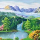 American style Hand painted oil painting on canvas"Shangri-La"120x320CM(47.2"x126.0")Unframed-35 American style Hand painted oil painting on canvas"Shangri-La"120x320CM(47.2"x126.0")Unframed-35