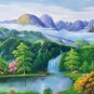 American style Hand painted oil painting on canvas"Shangri-La"120x320CM(47.2"x126.0")Unframed-35