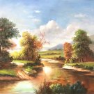 Hand painted oil painting on canvas"Image of the countryside"50x60CM(19.7"x23.6")Unframed-09 Hand painted oil painting on canvas"Image of the countryside"50x60CM(19.7"x23.6")Unframed-09