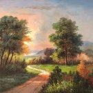 Hand painted oil painting on canvas"Image of the countryside"50x60CM(19.7"x23.6")Unframed-12 Hand painted oil painting on canvas"Image of the countryside"50x60CM(19.7"x23.6")Unframed-12