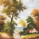 Hand painted oil painting on canvas"Image of the countryside"60x90CM(23.6"x35.4")Unframed-22