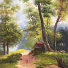 Hand painted oil painting on canvas"Image of the countryside"60x90CM(23.6"x35.4")Unframed-24