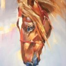 Hand painted oil painting on canvas"Akhal-teke horses"60x80CM(23.6"x31.5")Unframed-02