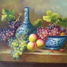 Hand painted oil painting on canvas"bumper harvest fruits"50x60CM(19.7"x23.6")Unframed-01