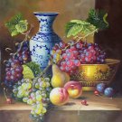 Hand painted oil painting on canvas"bumper harvest fruits"50x60CM(19.7"x23.6")Unframed-02