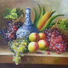 Hand painted oil painting on canvas"bumper harvest fruits"50x60CM(19.7"x23.6")Unframed-03