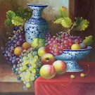 Hand painted oil painting on canvas"bumper harvest fruits"50x60CM(19.7"x23.6")Unframed-05